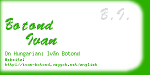 botond ivan business card