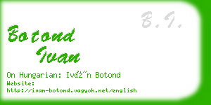 botond ivan business card